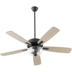 Milky Whey - 5 Blade Ceiling Fan with Light Kit In Transitional Style-17.25 Inches Tall and 52 Inches Wide - 1149548