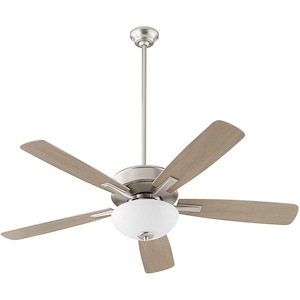Milky Whey - 5 Blade Ceiling Fan with Light Kit In Transitional Style-17.25 Inches Tall and 52 Inches Wide - 1147254