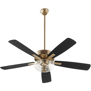 Ovation - 5 Blade Ceiling Fan with Light Kit-17.25 Inches Tall and 52 Inches Wide - 1380816
