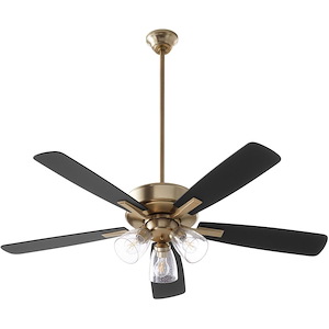 Ovation - 5 Blade Ceiling Fan with 3 Light Kit In Traditional Style-18.25 Inches Tall and 52 Inches Wide - 1380817