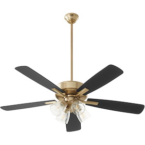 Ovation - 5 Blade Ceiling Fan with Light Kit In Traditional Style-12.5 Inches Tall and 52 Inches Wide - 1380818