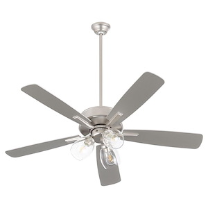 Ovation - 5 Blade Ceiling Fan with 3 Light Kit-12.5 Inch Tall and 52 Inch Wide - 1380775