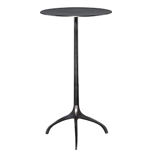 Industrial 25 inch Round Accent Table with Tripod Style Base - Round Side Table - 1238656