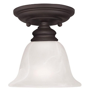 St George's Hawthorns - 1 Light Flush Mount in Traditional Style - 6.25 Inches wide by 6.75 Inches high - 1122871