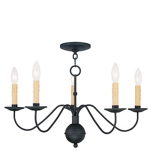 Oakland Cliff - 5 Light Chandelier in Farmhouse Style - 24 Inches wide by 13 Inches high - 1268422