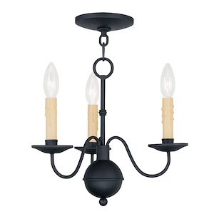 Oakland Cliff - 3 Light Mini Chandelier in Farmhouse Style - 14 Inches wide by 12.5 Inches high - 1268507