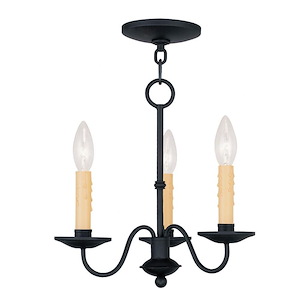 Oakland Cliff - 3 Light Mini Chandelier in Farmhouse Style - 12.5 Inches wide by 12 Inches high - 1268508