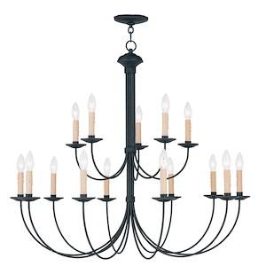Oakland Cliff - 15 Light Chandelier in Farmhouse Style - 36 Inches wide by 33 Inches high - 1268488