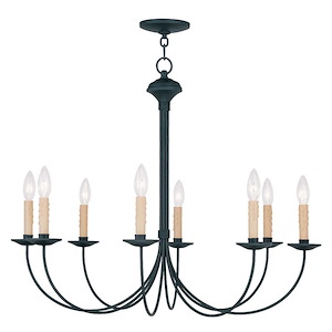 Oakland Cliff - 8 Light Chandelier in Farmhouse Style - 30 Inches wide by 25 Inches high - 1268433
