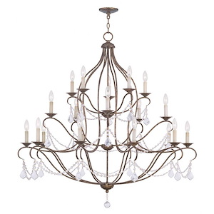 Traditional French Country Twenty Light Chandelier - 1122998