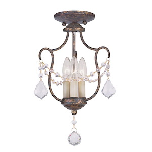 Brookfield Spinney - 3 Light Convertible Mini Pendant in French Country Style - 10 Inches wide by 16 Inches high - 1268490