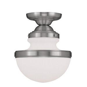Eversley North - 1 Light Flush Mount in New Traditional Style - 8 Inches wide by 9.5 Inches high - 1122980