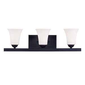 Brindley Birches - 3 Light Bathroom Light Fixture in Traditional Style - 25.25 Inches wide by 7 Inches high - 1268483