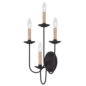 Oakland Cliff - 4 Light Wall Sconce in Farmhouse Style - 12 Inches wide by 24 Inches high - 1268990