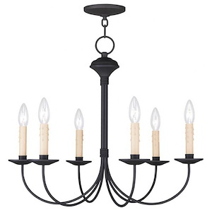 Oakland Cliff - 6 Light Chandelier in Farmhouse Style - 23 Inches wide by 19 Inches high - 1268596