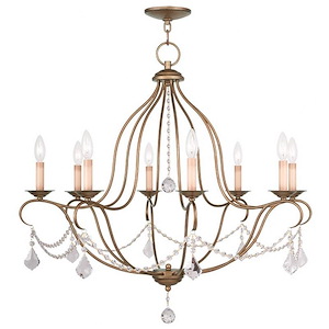 Traditional French Country Eight Light Chandelier - 1122993