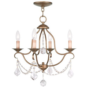 Traditional French Country Four Light Chandelier - 1122991