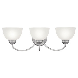 Turnpike Brae - 3 Light Bathroom Light Fixture in Traditional Style - 24.5 Inches wide by 9 Inches high - 1268894