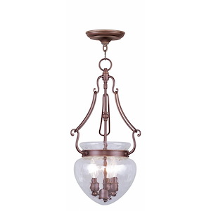 Midgley Crescent - Three Light Chain Hanging Lantern - 12 Inches wide by 22 Inches high - 1268896