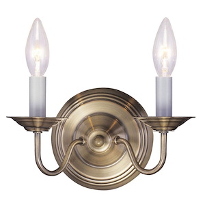 St Michael's Park - 2 Light Wall Sconce in Traditional Style - 10 Inches wide by 9 Inches high - 1122952