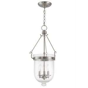 Warrington South - 3 Light Chain Lantern in Traditional Style - 12 Inches wide by 25 Inches high - 1122964