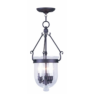 Warrington South - 3 Light Chain Lantern in Traditional Style - 10 Inches wide by 20 Inches high - 1122963
