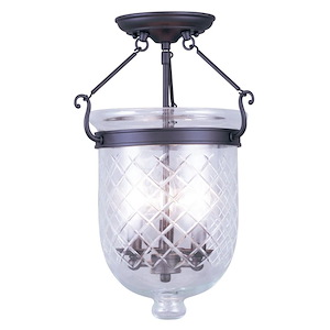 Warrington South - Three Light Semi-Flush Mount - 1268651
