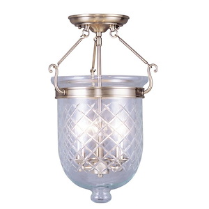 Warrington South - Three Light Semi-Flush Mount - 12 Inches wide by 17 Inches high - 1268762