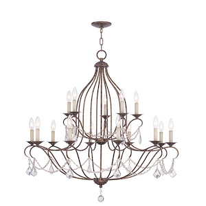 Traditional French Country Fifteen Light Chandelier - 1122994