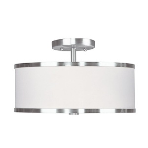 Newcomen Grove - 2 Light Semi-Flush Mount in New Traditional Style - 13 Inches wide by 8 Inches high - 1268944