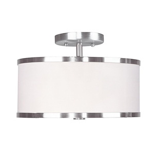 Newcomen Grove - 2 Light Semi-Flush Mount in New Traditional Style - 11 Inches wide by 8 Inches high - 1268749