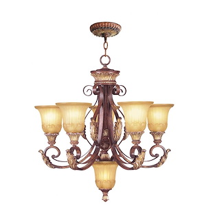 Lowther East - 6 Light Chandelier in Mediterranean Style - 26 Inches wide by 28 Inches high - 1268721