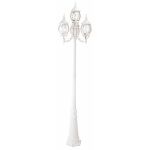 Front Close - Four Light Outdoor Four Head Post in Traditional Style - 22 Inches wide by 93 Inches high - 1268821