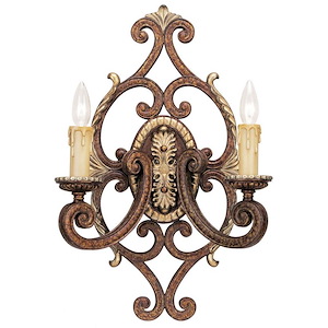 Westbrook Bridge - 2 Light Wall Sconce in French Country Style - 14.25 Inches wide by 21.25 Inches high - 1268947