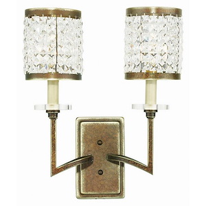 Kendal Glen - 2 Light Wall Sconce in New Traditional Style - 14 Inches wide by 17 Inches high - 1121420