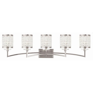 Kendal Glen - 5 Light Bathroom Light in New Traditional Style - 42.25 Inches wide by 10.75 Inches high - 1121425