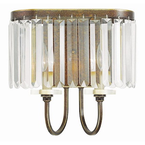 Cyprus Copse - 2 Light Wall Sconce in Glam Style - 12.5 Inches wide by 12.5 Inches high - 1269162