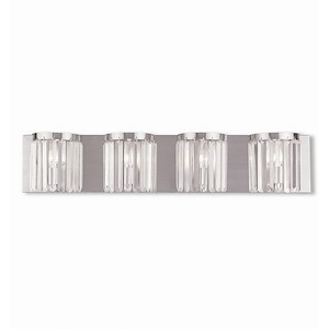 Cyprus Copse - 4 Light ADA Bathroom Light Fixture in Glam Style - 34.25 Inches wide by 7 Inches high - 1269163