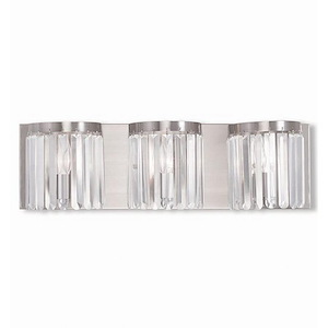 Cyprus Copse - 3 Light ADA Bathroom Light Fixture in Glam Style - 23.5 Inches wide by 7 Inches high - 1268741
