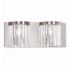Cyprus Copse - 2 Light ADA Bathroom Light Fixture in Glam Style - 17 Inches wide by 7 Inches high - 1268949