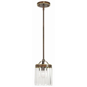 Cyprus Copse - 1 Light Mini Pendant in Glam Style - 6.25 Inches wide by 11.75 Inches high - 1121443