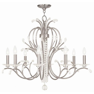 Traditional French Country Eight Light Chandelier - 1121453