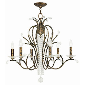 Traditional French Country Six Light Chandelier - 1121455