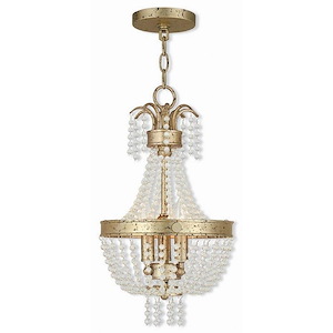French Country Traditional Three Light Chandelier - 1121632
