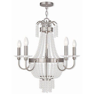 French Country Traditional Five Light Chandelier - 1121635