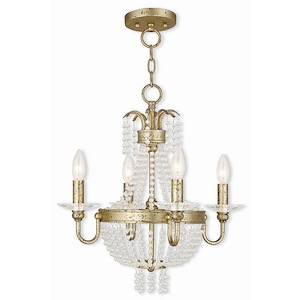 French Country Traditional Four Light Chandelier - 1121636
