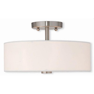 Pleasant Crescent - 2 Light Semi-Flush Mount in Modern Style - 13 Inches wide by 7.5 Inches high - 1268771