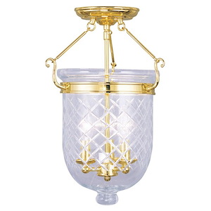 Warrington South - Three Light Flush Mount - 12 Inches wide by 17 Inches high - 1269289