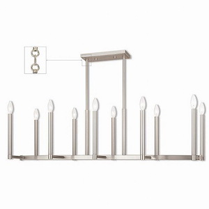 Modern Traditional Ten Light Chandelier - 1121682