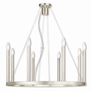 Dove Moor - Eight Light Chandelier in Modern Style - 28 Inches wide by 25 Inches high - 1268843